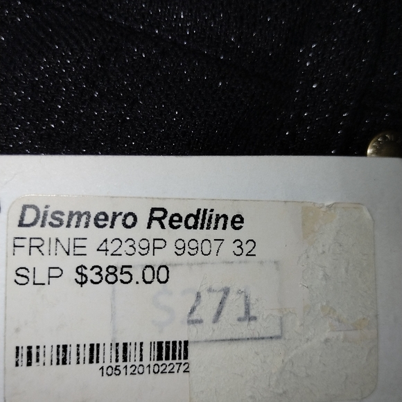 Dismero Redline metallic sparkly black jeans, size 26, midrise, straight leg - Picture 5 of 10